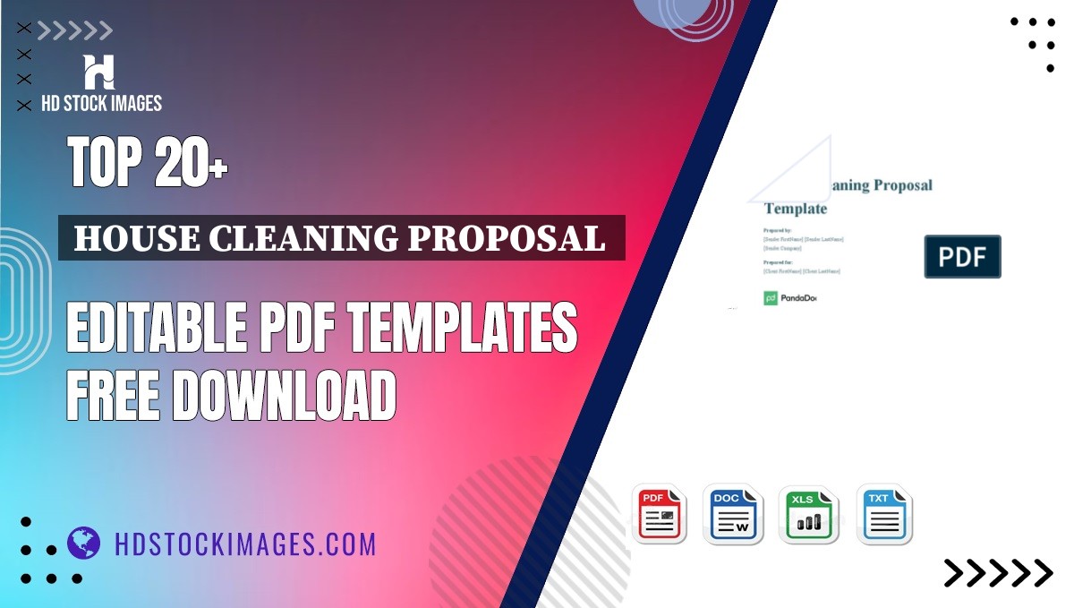 Top 20+ House Cleaning Proposal  Editable PDF Templates Free Download