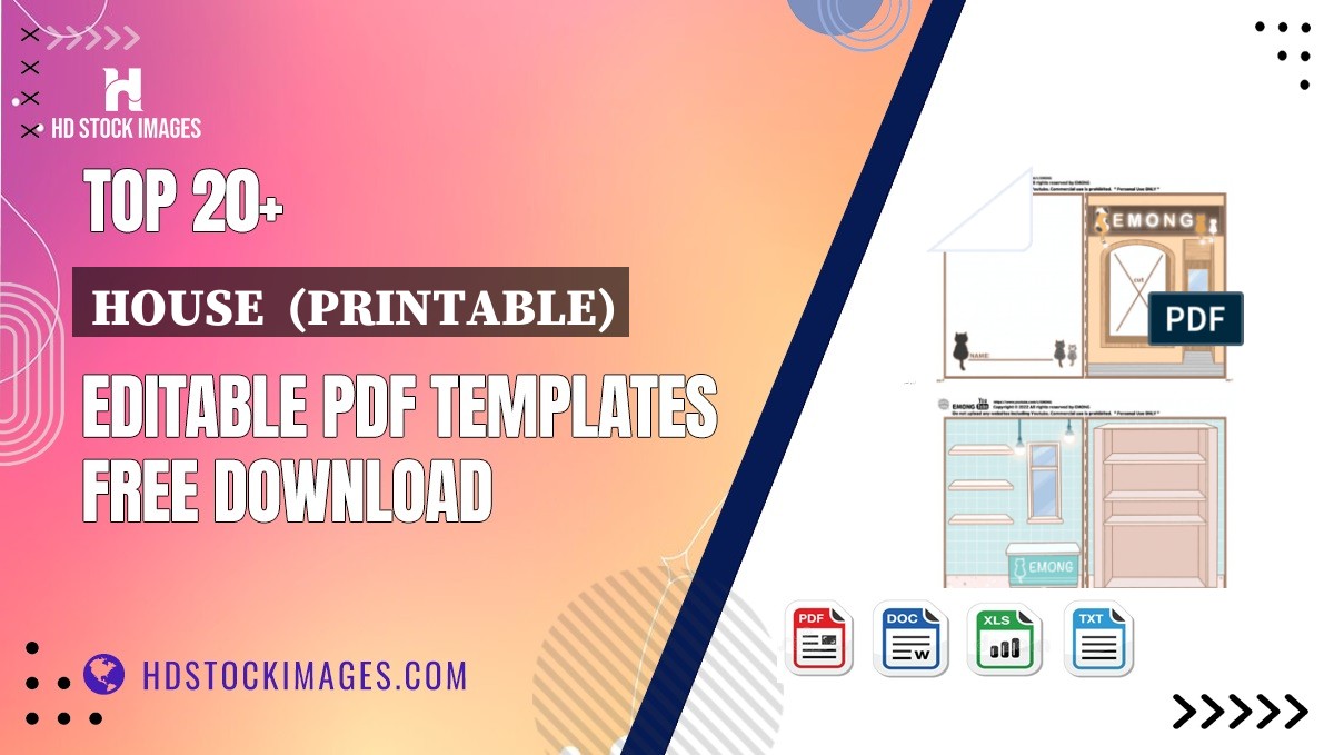 Top 20+ House  (printable) Editable PDF Templates Free Download