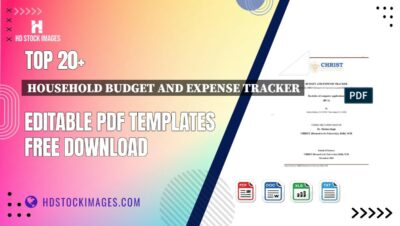 Top 20+ Household Budget And Expense Tracker Editable PDF Templates Free Download