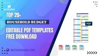 Top 20+ Household Budget   Editable PDF Templates Free Download