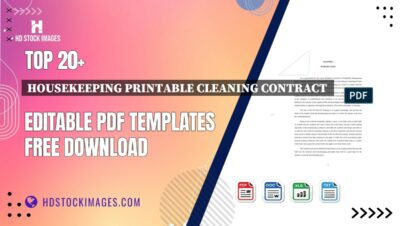 Top 20+ Housekeeping Printable Cleaning Contract  Editable PDF Templates Free Download