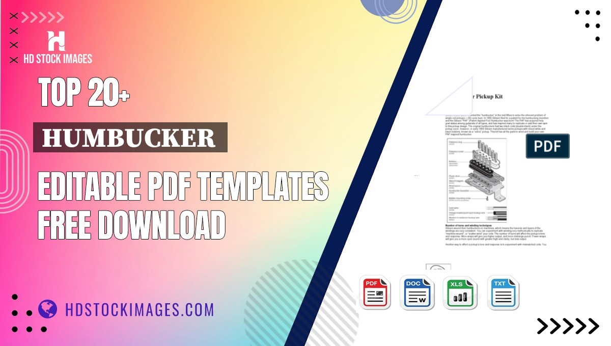 Top 20+ Humbucker  Editable PDF Templates Free Download