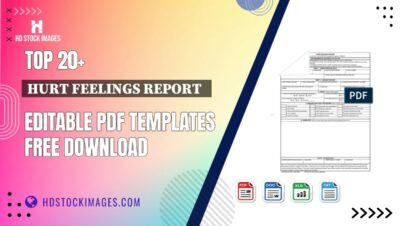 Top 20+ Hurt Feelings Report   Editable PDF Templates Free Download