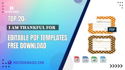 Top 20+ I Am Thankful For   Editable PDF Templates Free Download