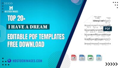 Top 20+ I Have A Dream  Editable PDF Templates Free Download