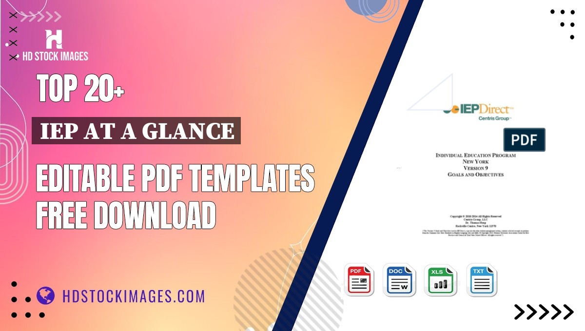 Top 20+ Iep At A Glance Editable PDF Templates Free Download