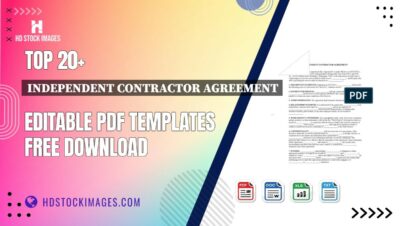 Top 20+ Independent Contractor Agreement Editable PDF Templates Free Download