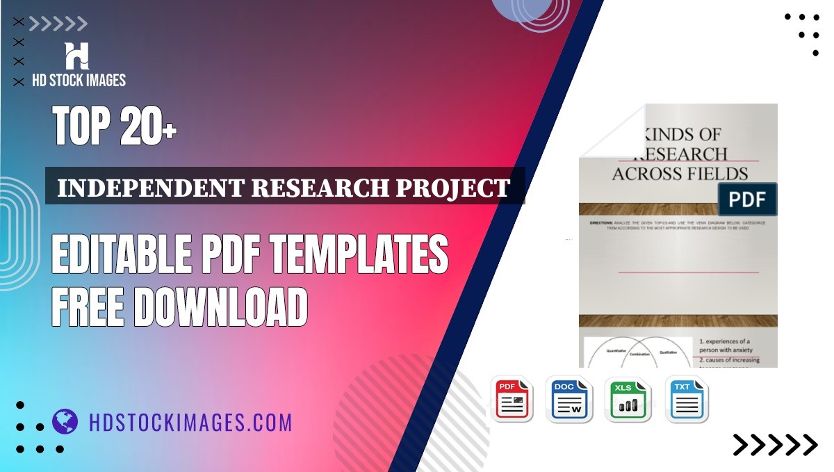 Top 20+ Independent Research Project  Editable PDF Templates Free Download