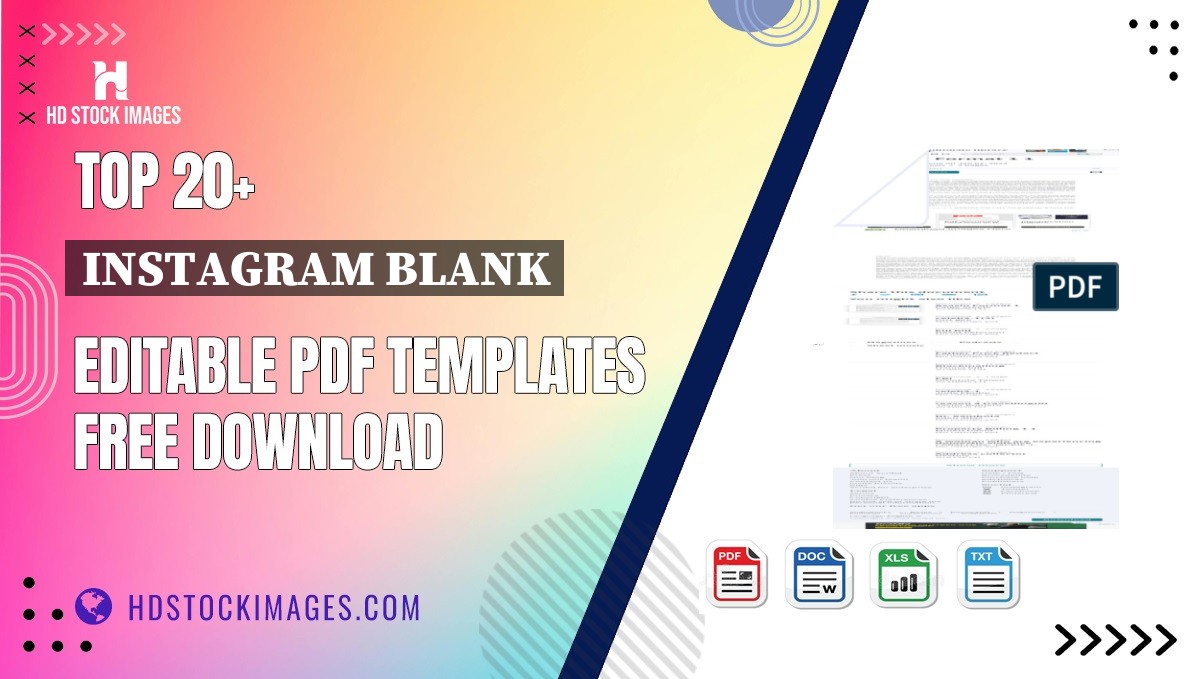 Top 20+ Instagram Blank Editable PDF Templates Free Download