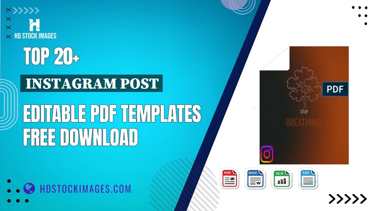 Top 20+ Instagram Post Editable PDF Templates Free Download