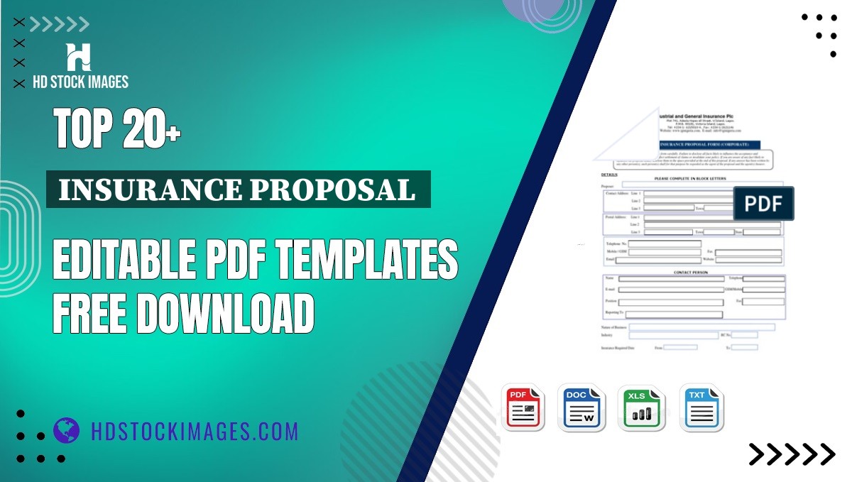 Top 20+ Insurance Proposal  Editable PDF Templates Free Download