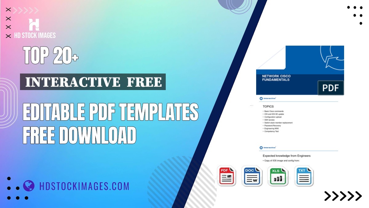 Top 20+ Interactive  Free Editable PDF Templates Free Download