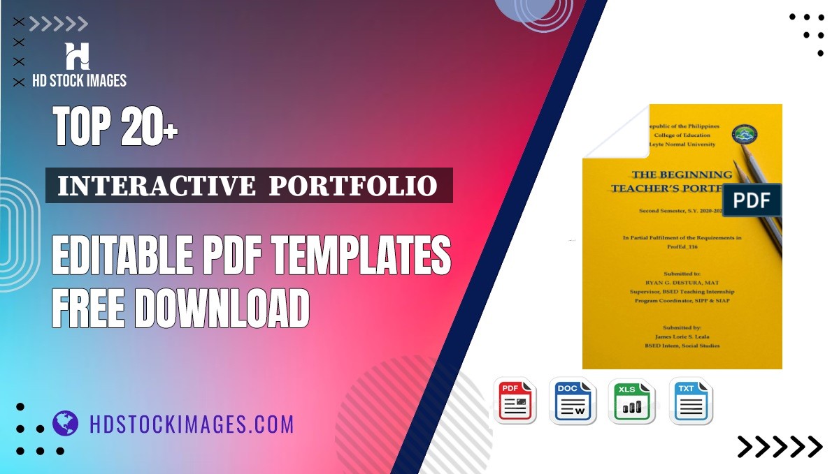 Top 20+ Interactive  Portfolio  Editable PDF Templates Free Download