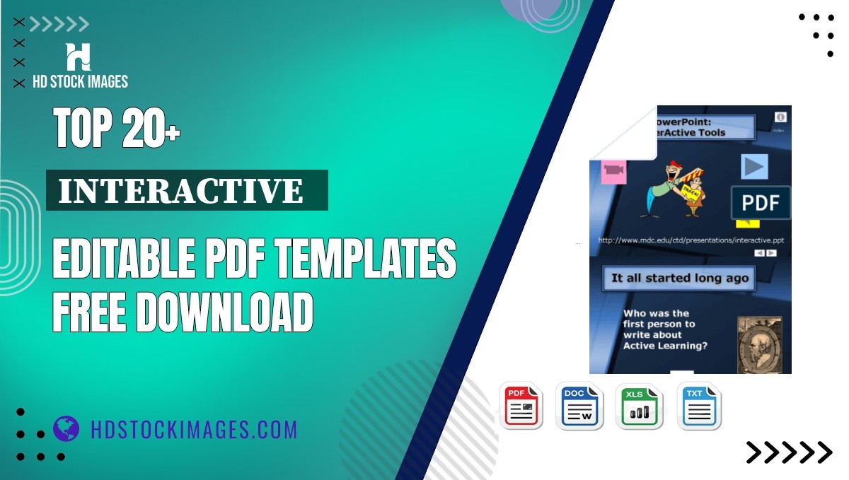 Top 20+ Interactive   Editable PDF Templates Free Download