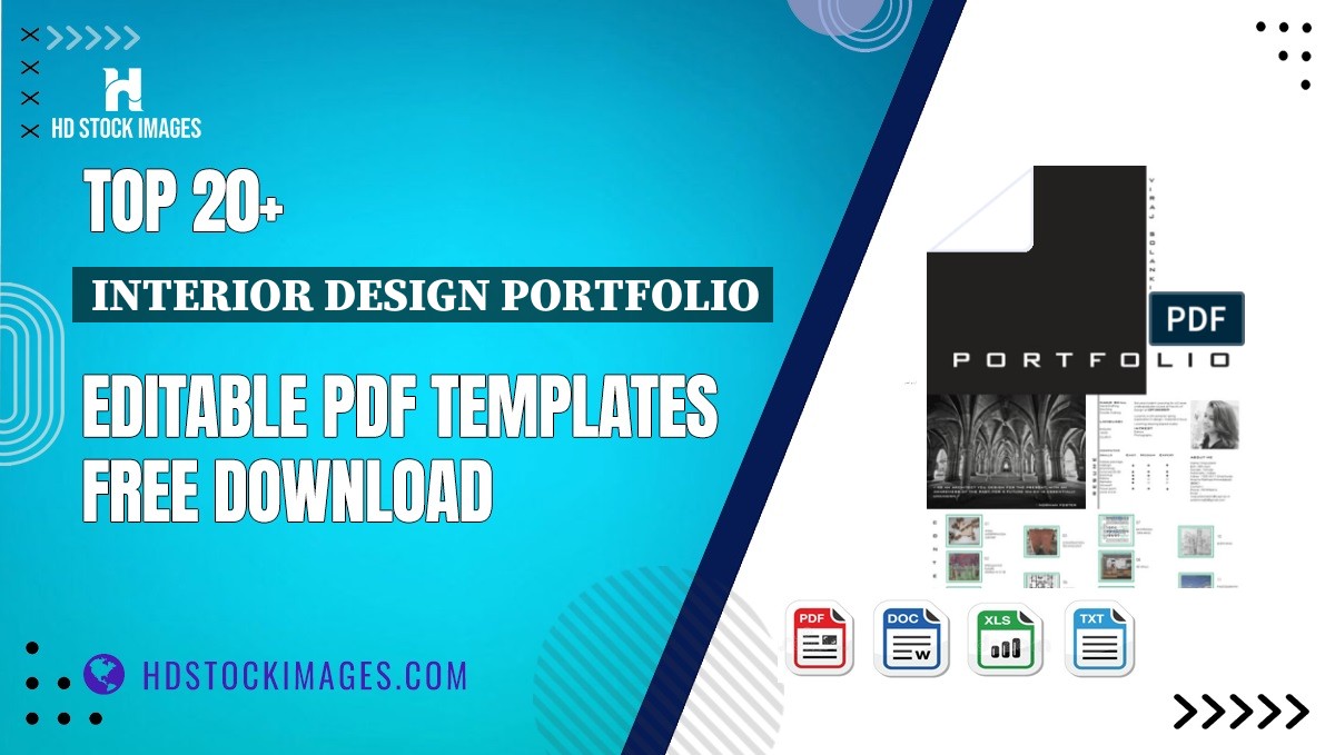 Top 20+ Interior Design Portfolio Editable PDF Templates Free Download