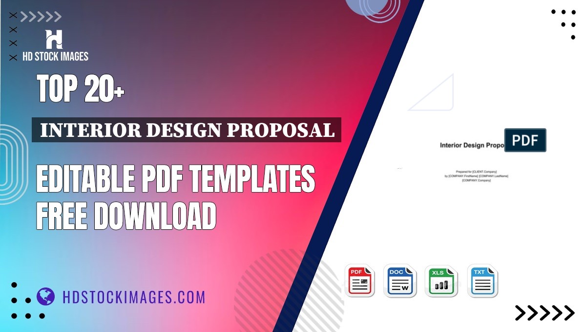 Top 20+ Interior Design Proposal Editable PDF Templates Free Download