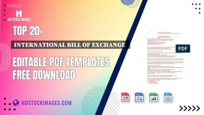 Top 20+ International Bill Of Exchange   Editable PDF Templates Free Download