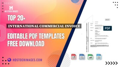 Top 20+ International Commercial Invoice Editable PDF Templates Free Download