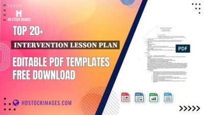 Top 20+ Intervention Lesson Plan Editable PDF Templates Free Download