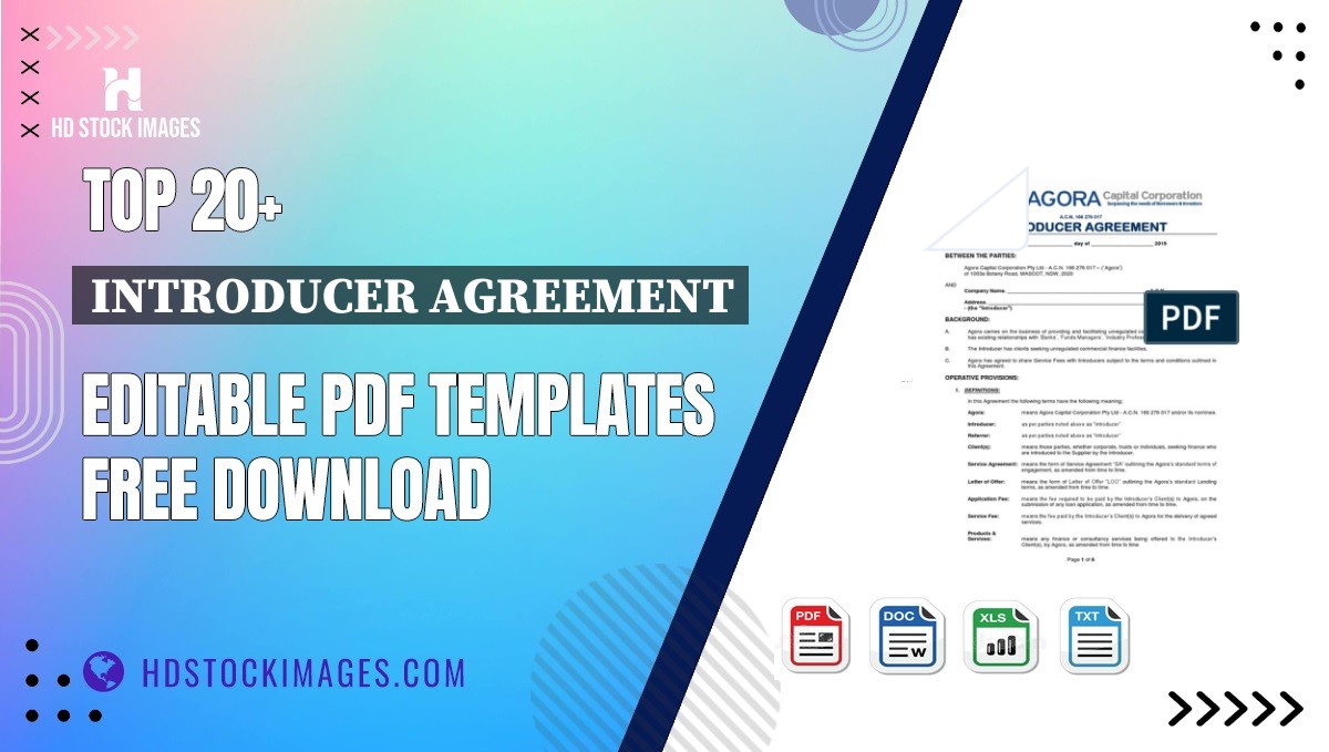 Top 20+ Introducer Agreement Editable PDF Templates Free Download