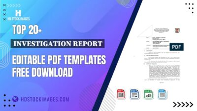 Top 20+ Investigation Report Editable PDF Templates Free Download