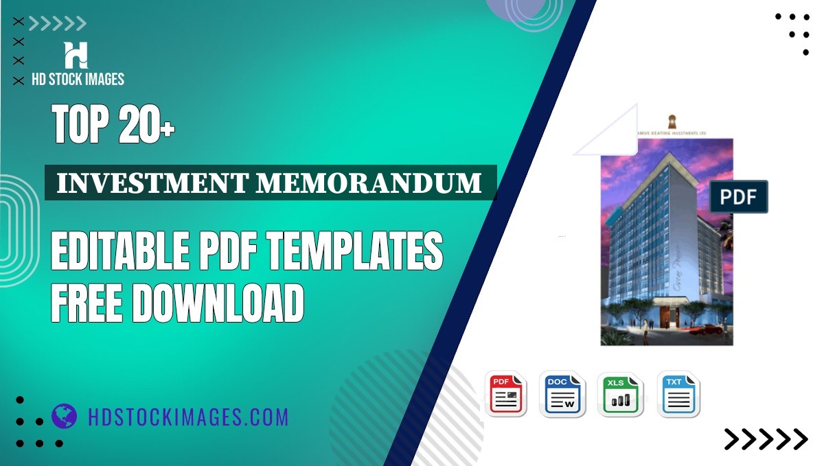 Top 20+ Investment Memorandum  Editable PDF Templates Free Download