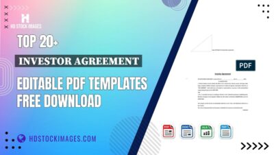 Top 20+ Investor Agreement Editable PDF Templates Free Download