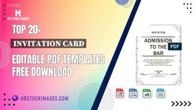 Top 20+ Invitation Card Editable PDF Templates Free Download