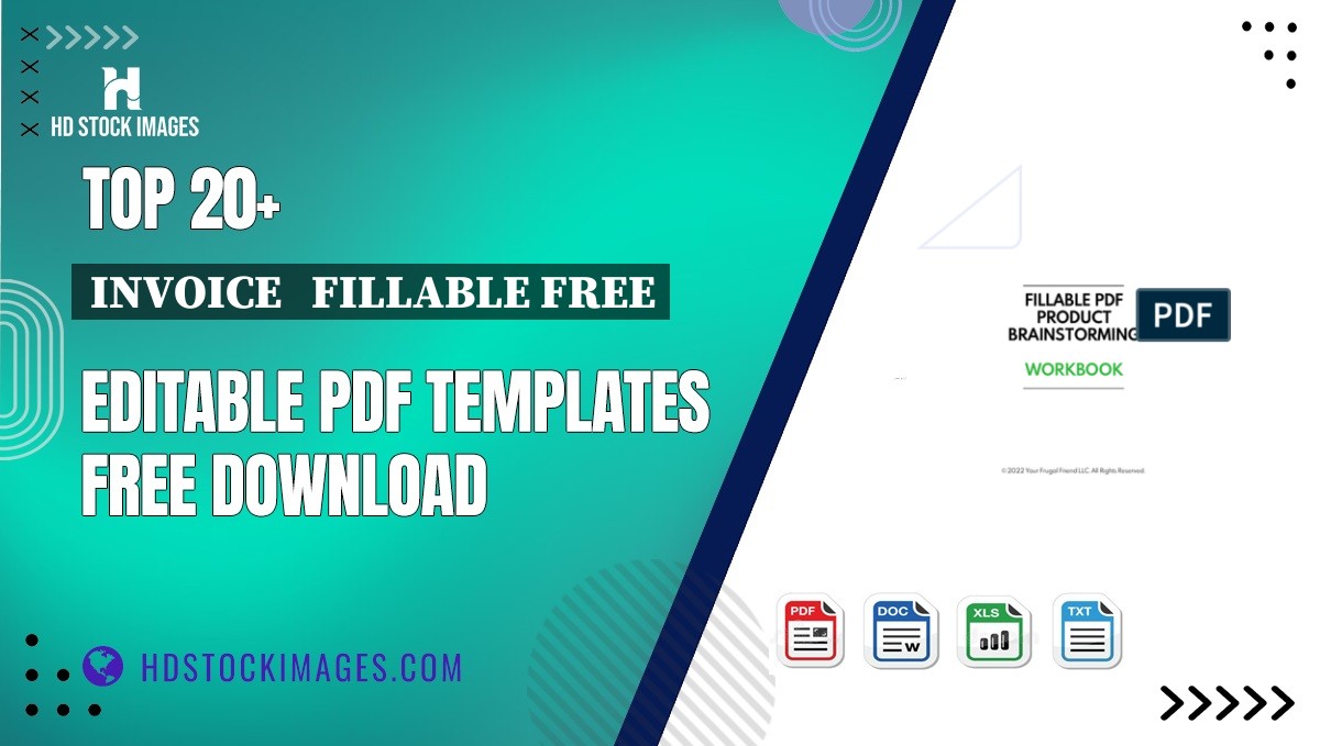 Top 20+ Invoice   Fillable Free Editable PDF Templates Free Download