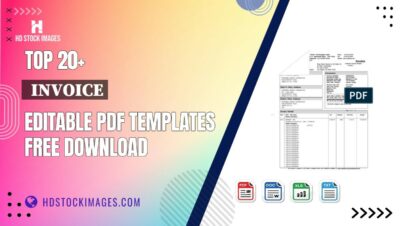 Top 20+  Invoice Editable PDF Templates Free Download