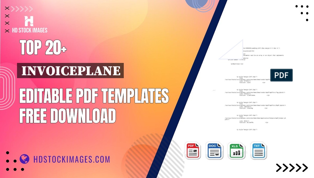 Top 20+ Invoiceplane Editable PDF Templates Free Download