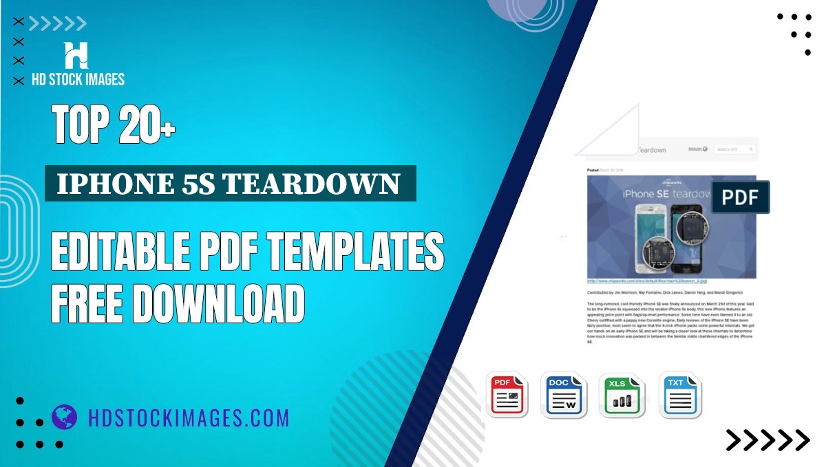 Top 20+ Iphone 5s Teardown  Editable PDF Templates Free Download