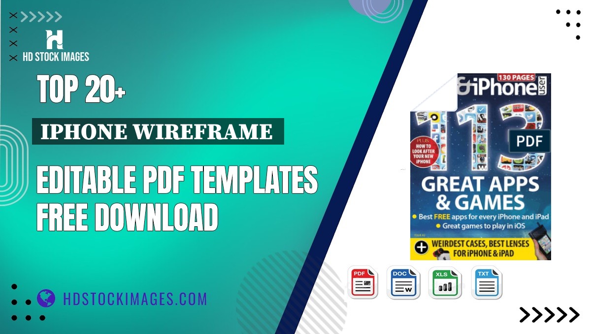 Top 20+ Iphone Wireframe  Editable PDF Templates Free Download