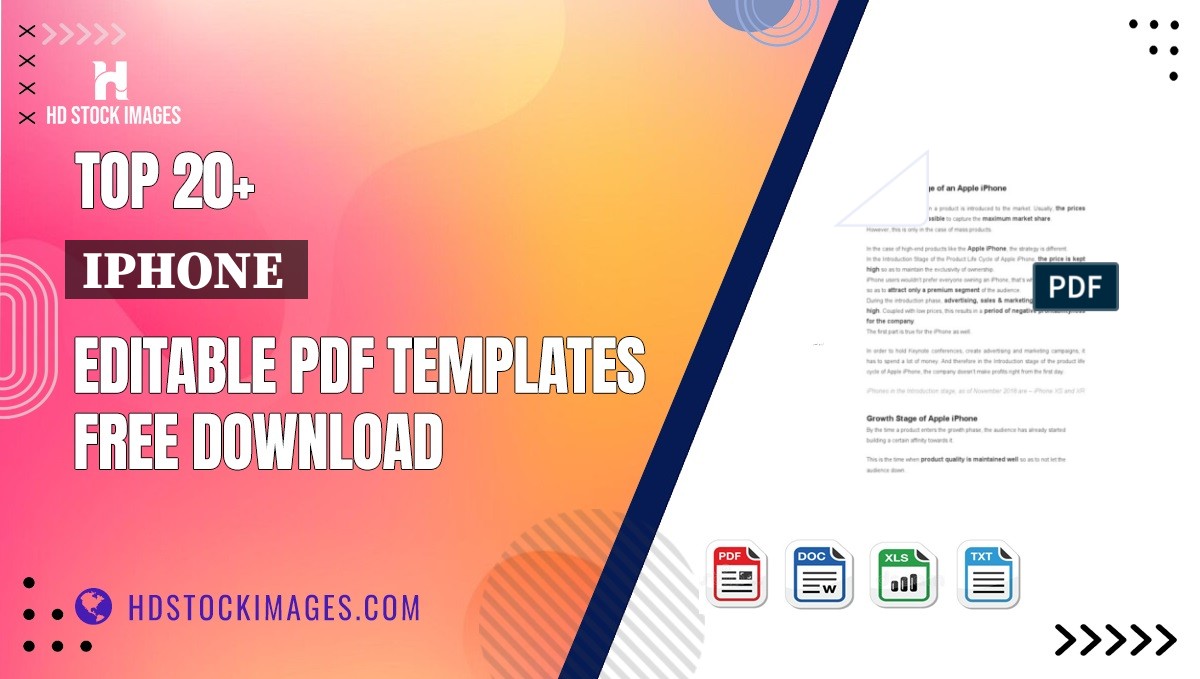 Top 20+ Iphone  Editable PDF Templates Free Download