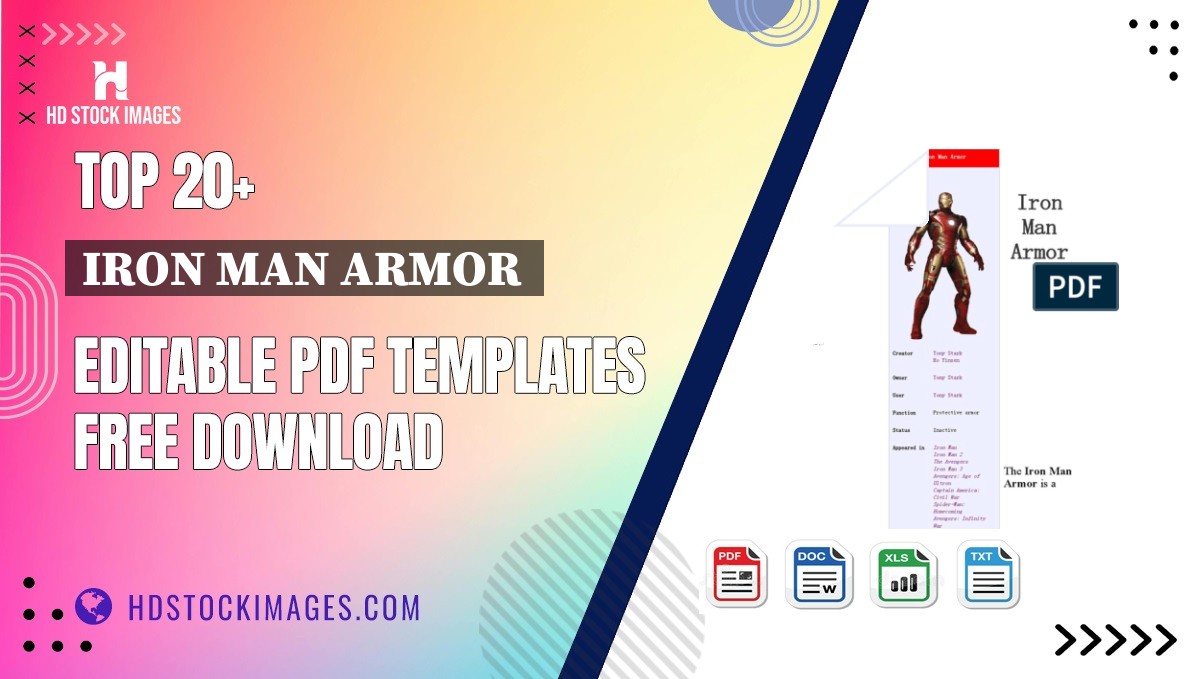 Top 20+ Iron Man Armor  Editable PDF Templates Free Download