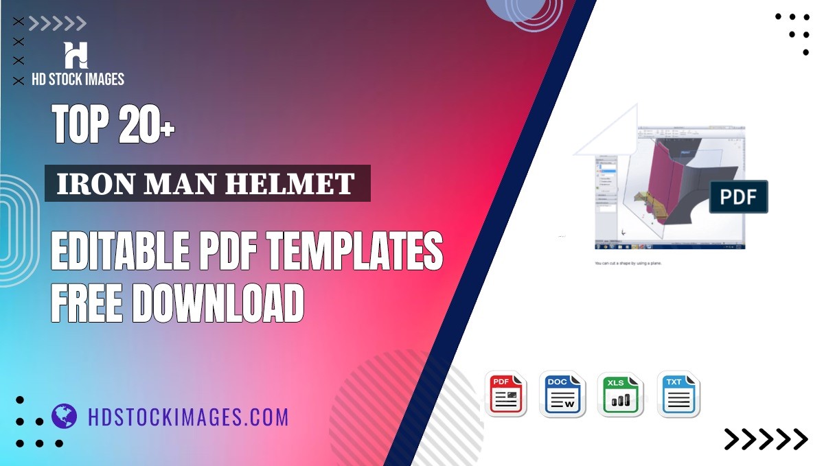 Top 20+ Iron Man Helmet  Editable PDF Templates Free Download