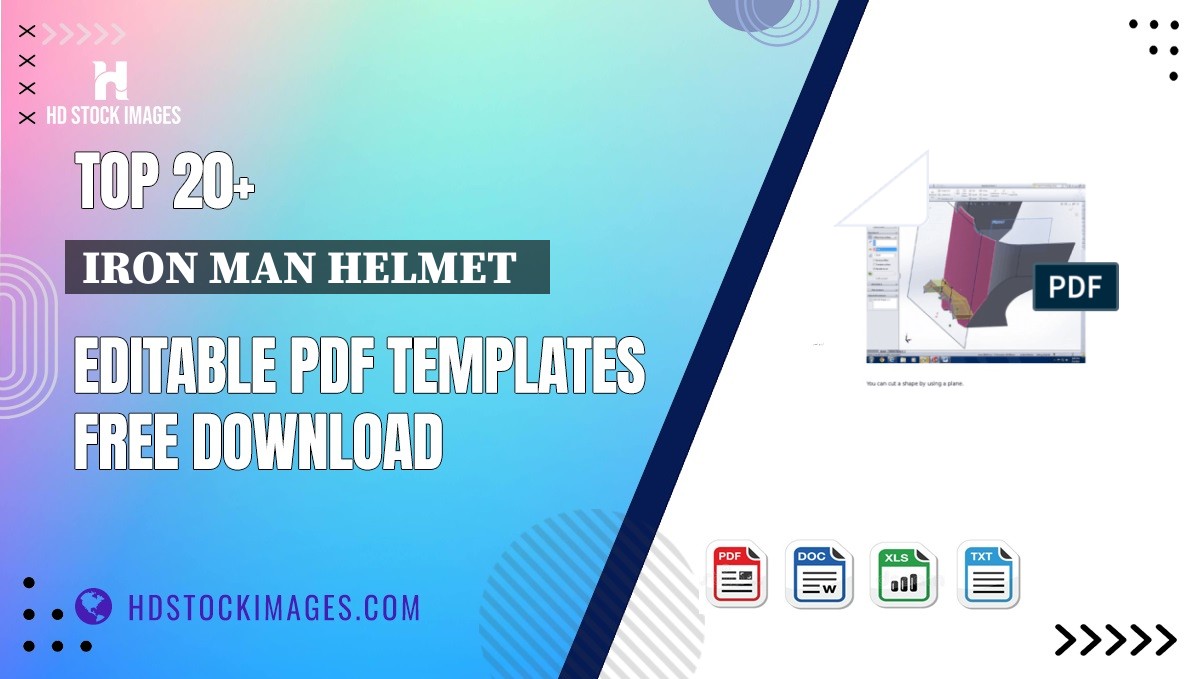 Top 20+ Iron Man Helmet   Editable PDF Templates Free Download