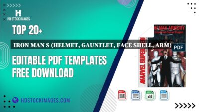 Top 20+ Iron Man S (helmet, Gauntlet, Face Shell, Arm) Editable PDF Templates Free Download