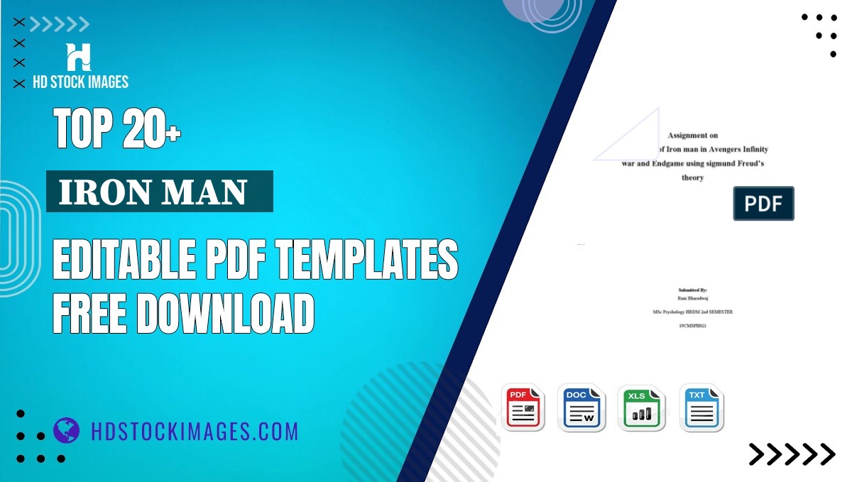 Top 20+ Iron Man   Editable PDF Templates Free Download