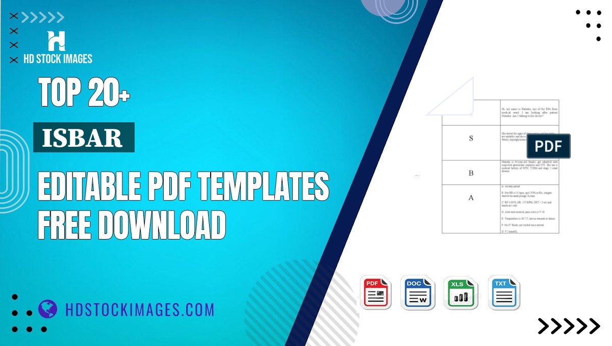 Top 20+ Isbar  Editable PDF Templates Free Download