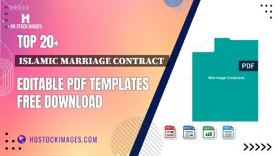 Top 20+ Islamic Marriage Contract Editable PDF Templates Free Download