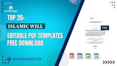 Top 20+ Islamic Will  Editable PDF Templates Free Download