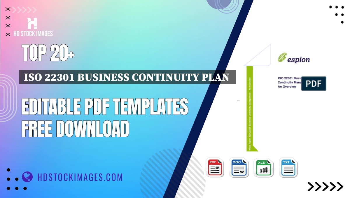 Top 20+ Iso 22301 Business Continuity Plan  Editable PDF Templates Free Download