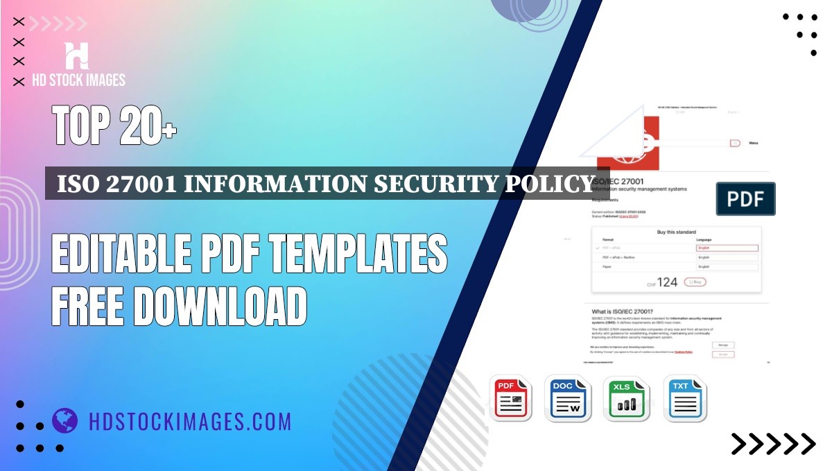 Top 20+ Iso 27001 Information Security Policy  Editable PDF Templates Free Download