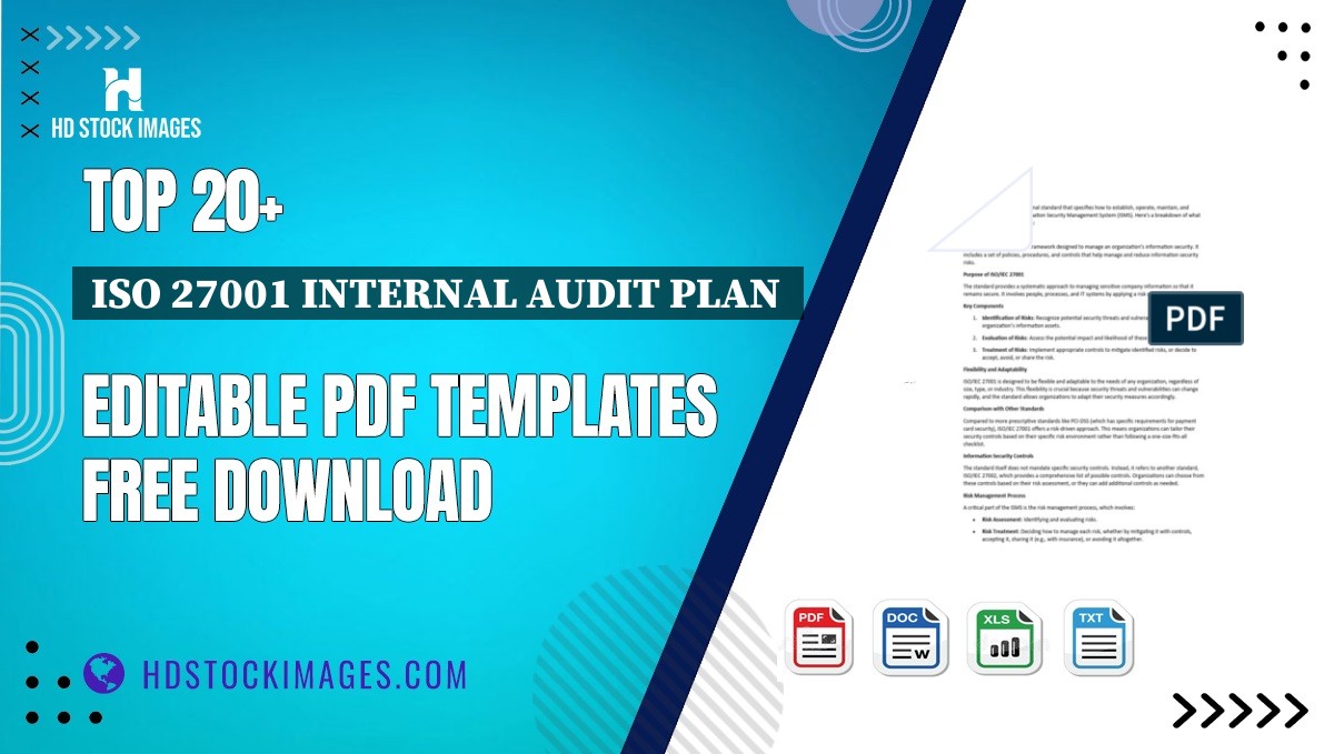 Top 20+ Iso 27001 Internal Audit Plan  Editable PDF Templates Free Download