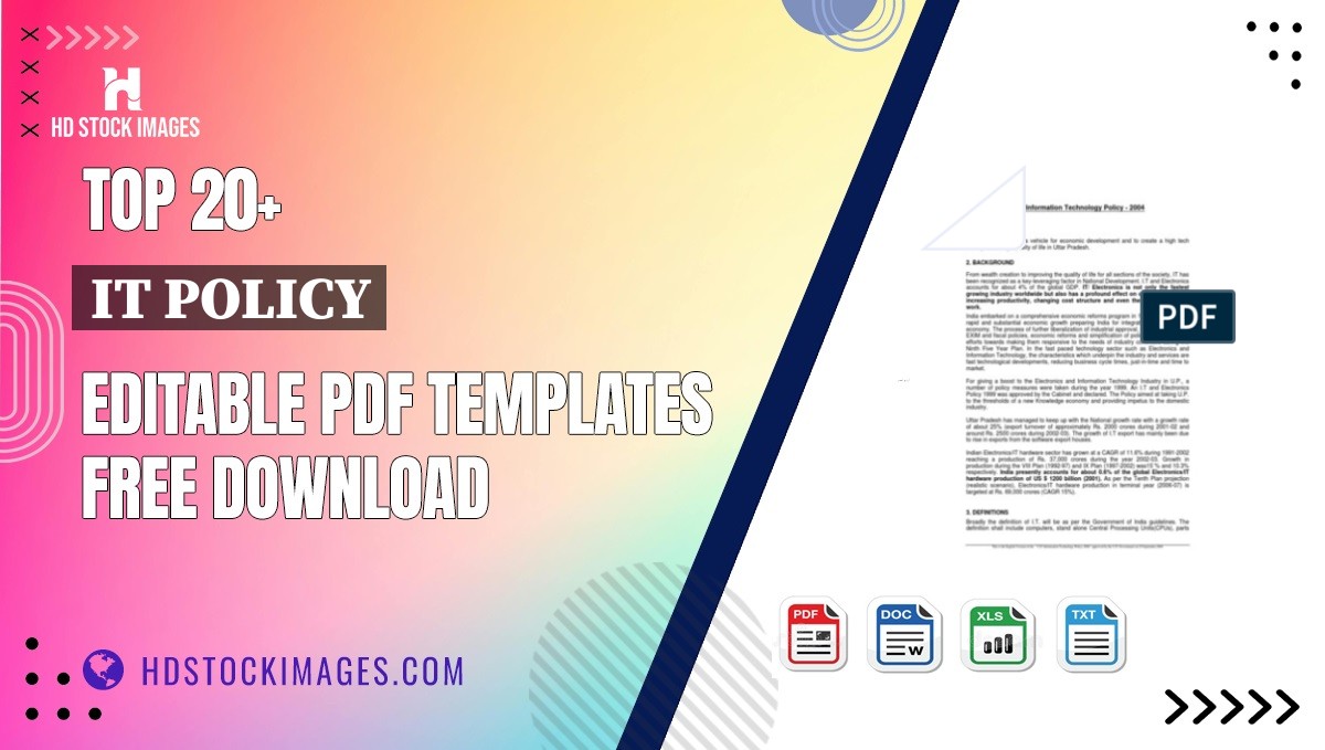 Top 20+ It Policy Editable PDF Templates Free Download