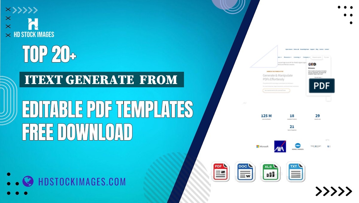 Top 20+ Itext Generate  From  Editable PDF Templates Free Download