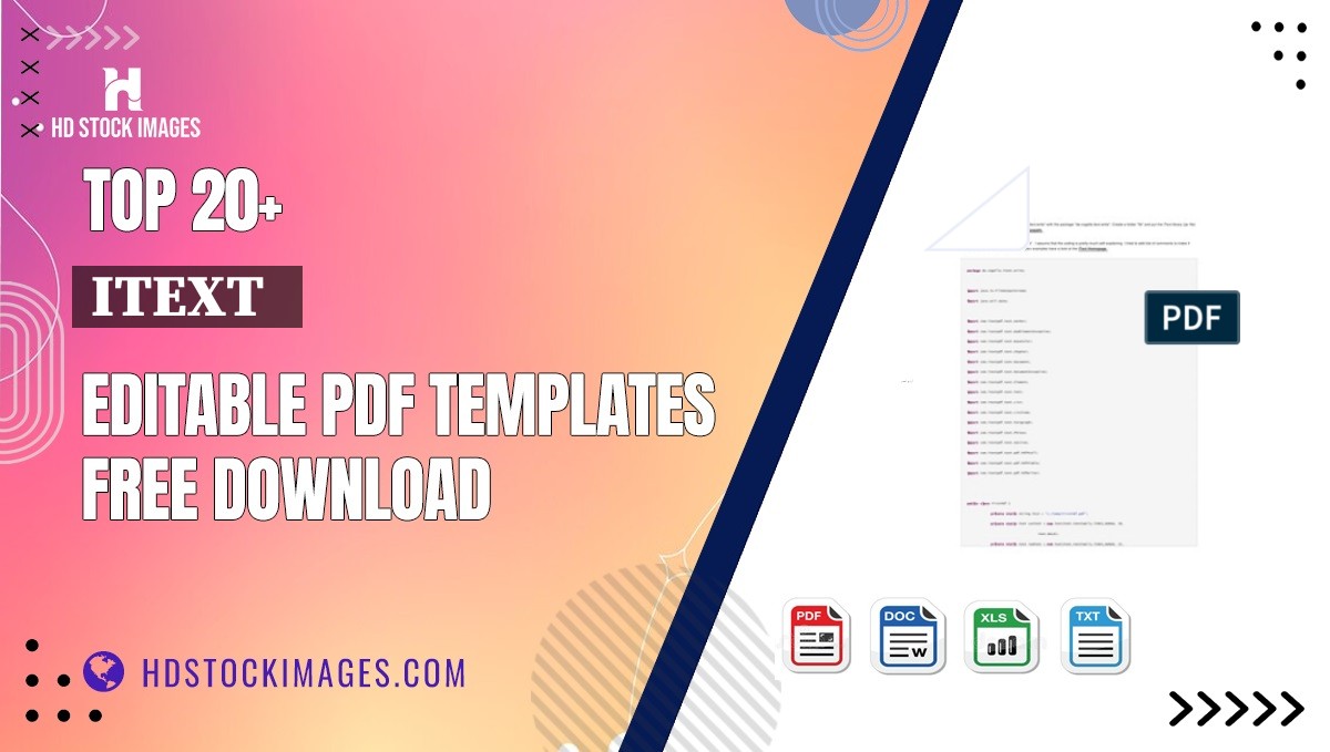 Top 20+ Itext   Editable PDF Templates Free Download