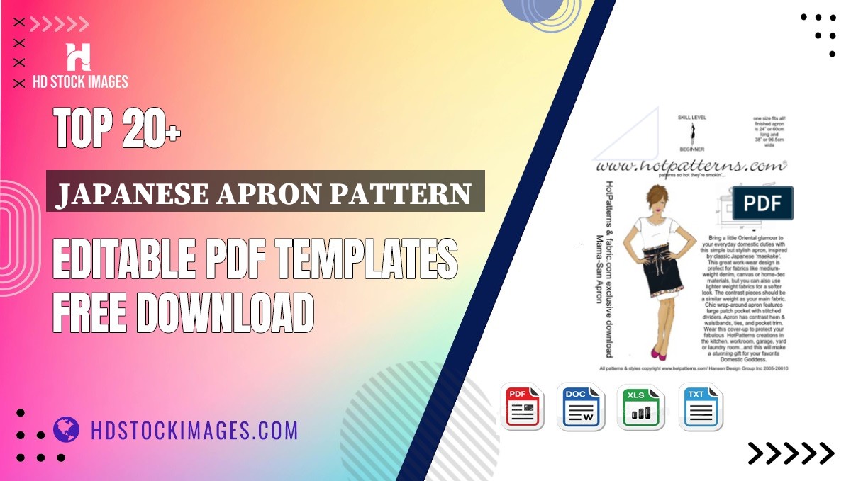 Top 20+ Japanese Apron Pattern Editable PDF Templates Free Download