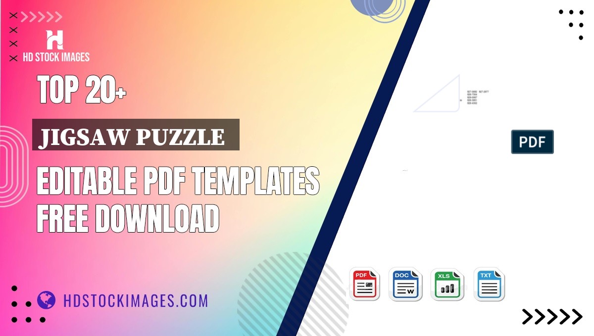 Top 20+ Jigsaw Puzzle  Editable PDF Templates Free Download